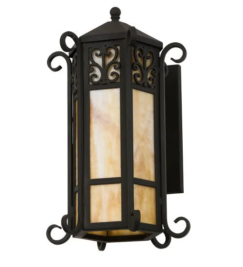 12"W Mission Caprice Outdoor Lantern Wall Sconce