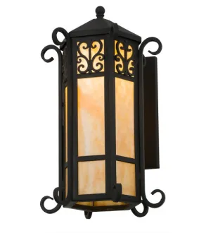 12"W Mission Caprice Outdoor Lantern Wall Sconce