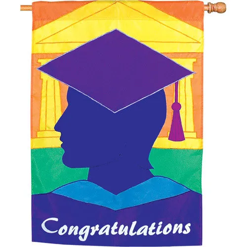 28 in. Graduation Celebration House Flag - The Graduate