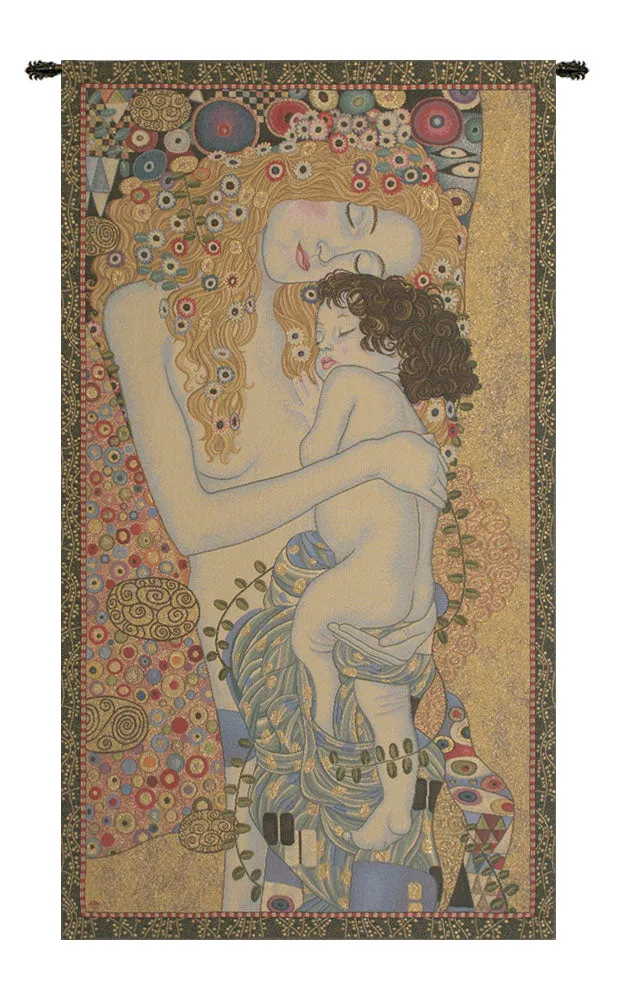 3 Ages by Klimt European Tapestry by Gustav Klimt