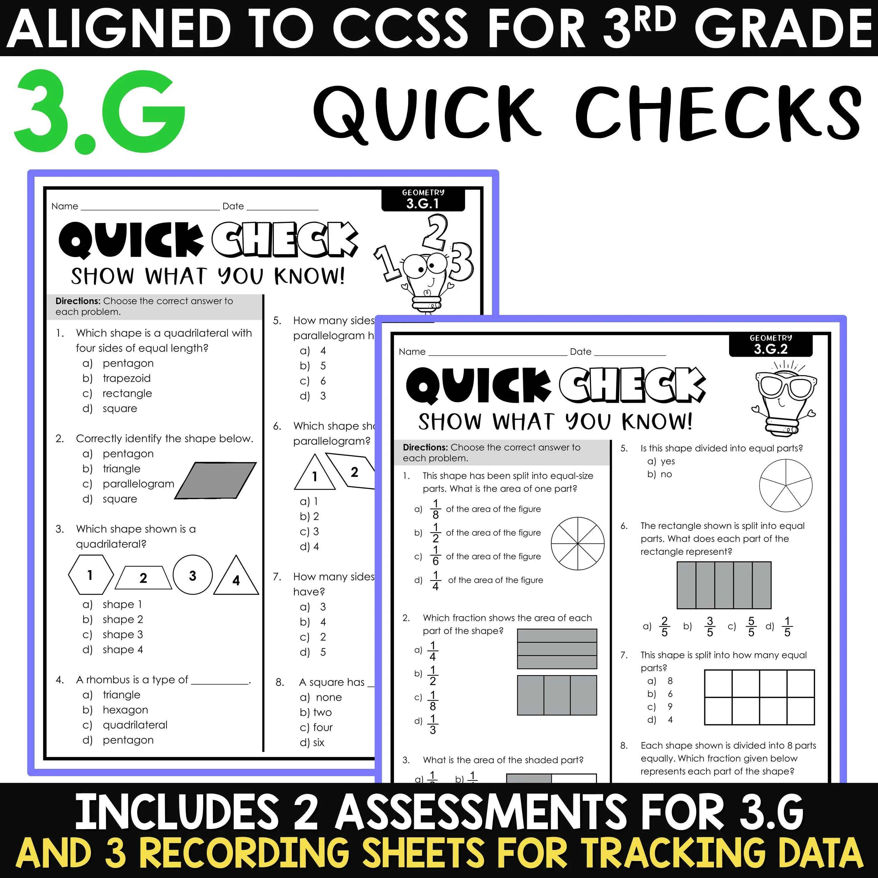 3rd Grade Math Review Worksheets Assessments Homework Morning Work Test Prep