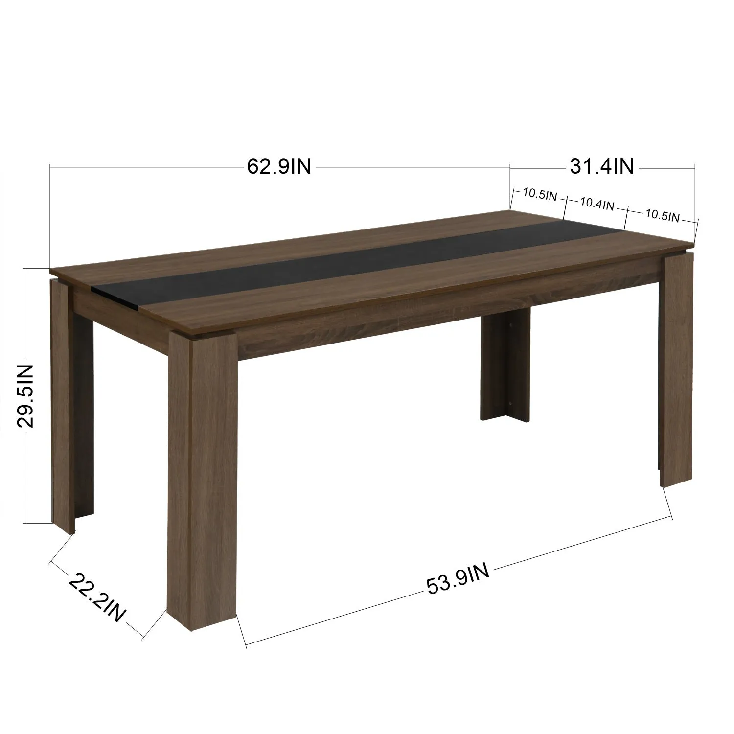 47.2" / 62.9" Farmhouse Dining Table-HomyCasa