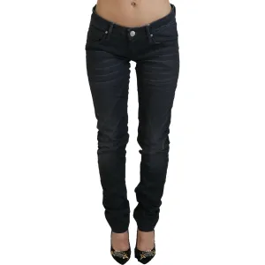 Acht Sleek Black Washed Slim Fit Denim