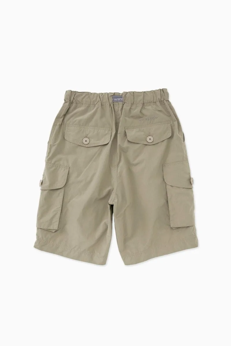 And Wander Men's Oversized Cargo Short Beige