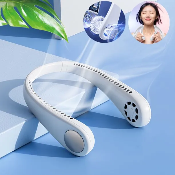 Beenate Wearable Personal Neck Fan, White