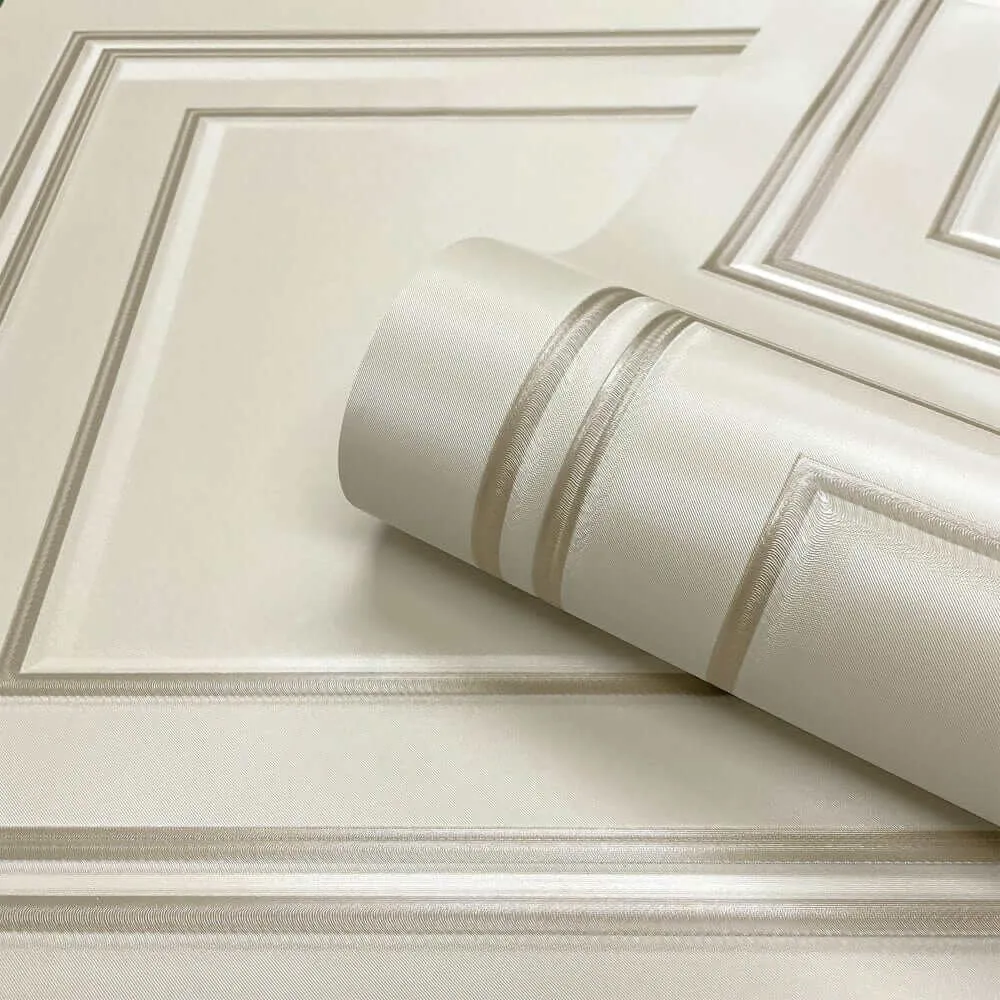 Belgravia Amara Panel Cream & Soft Gold Wallpaper - 7389