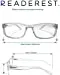 Blue-Light-Blocking-Reading-Glasses-Clear-3-00-Magnification-Computer-Glasses