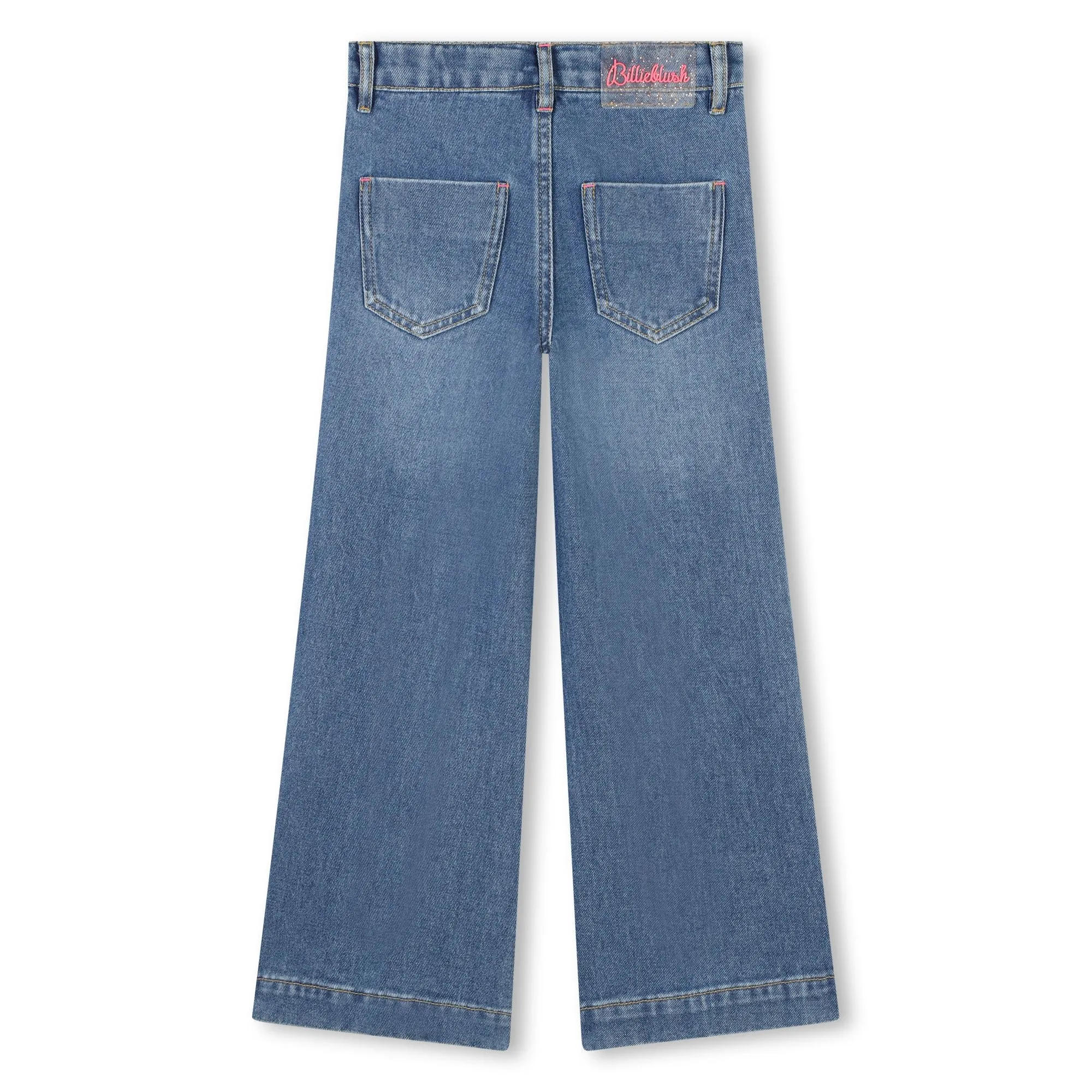 Blue Wide Leg Denim Trousers