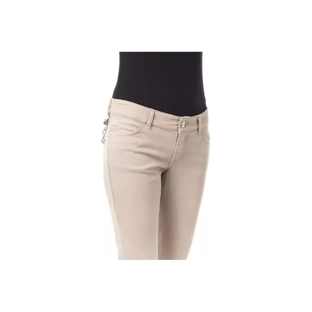 BYBLOS Beige Cotton Women Pant