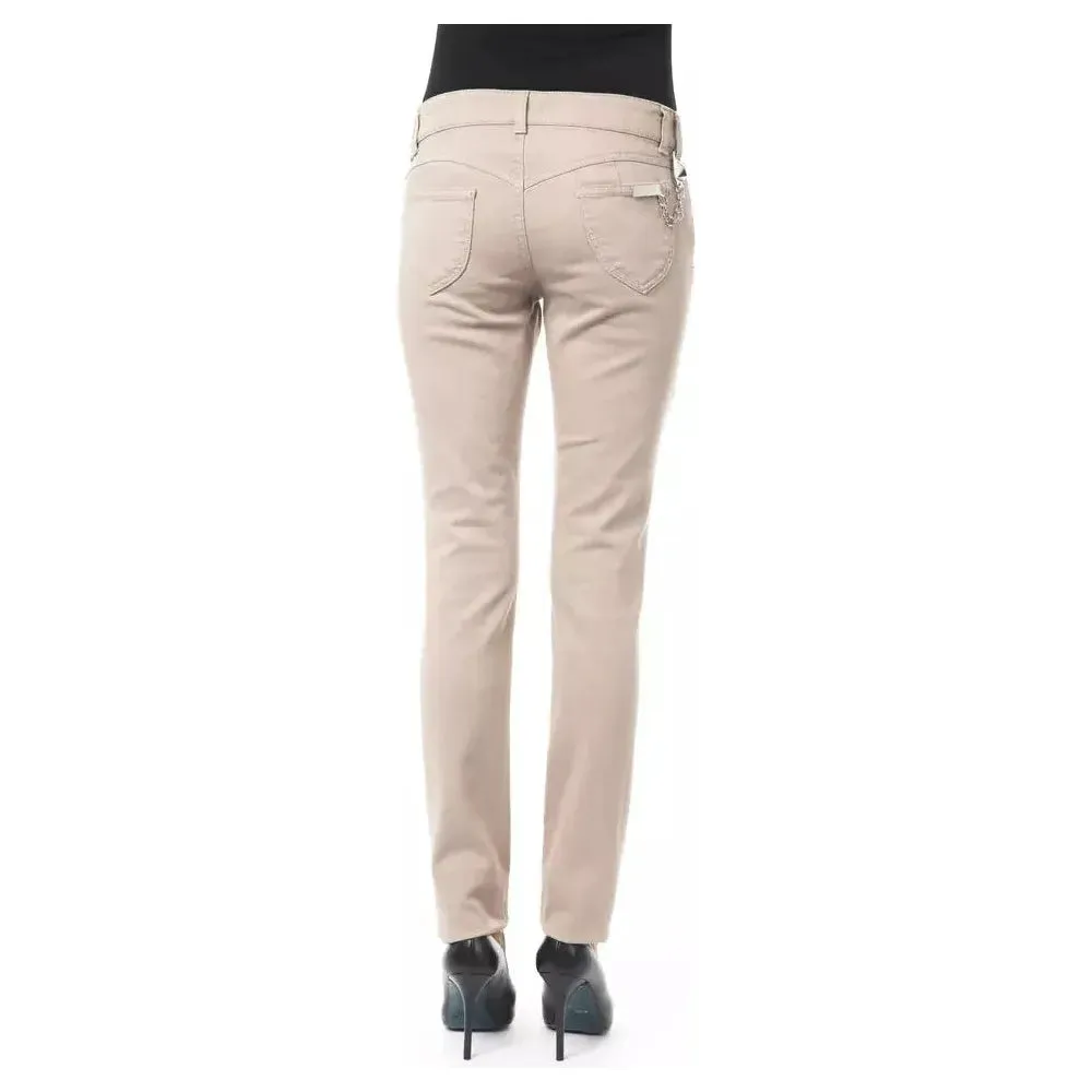 BYBLOS Beige Cotton Women Pant