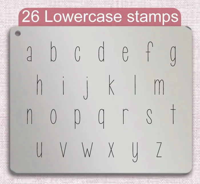 Call Me Maybe Metal Letter Stamps, full Alphabet.