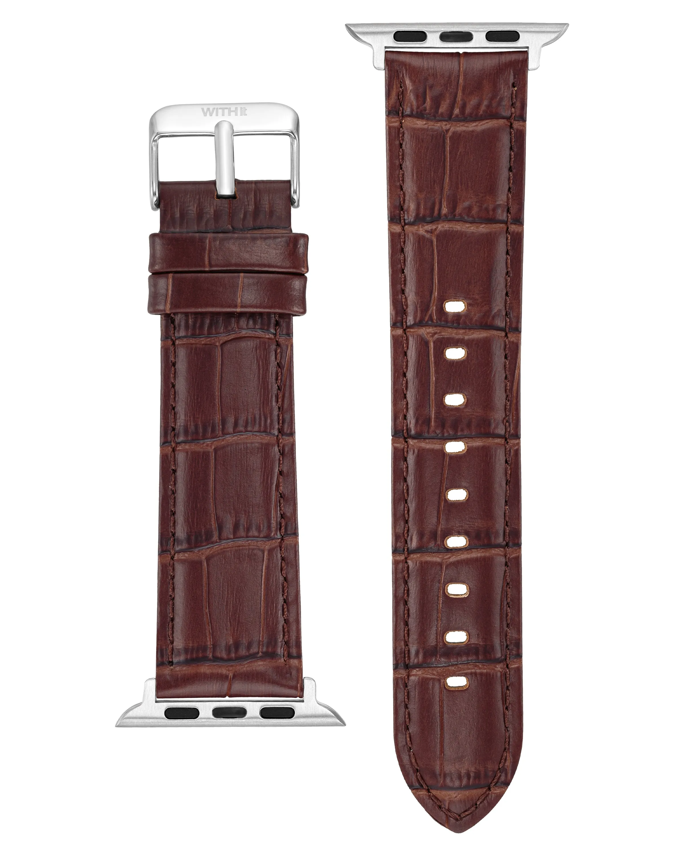 Croco Grain Leather Band for Apple Watch®