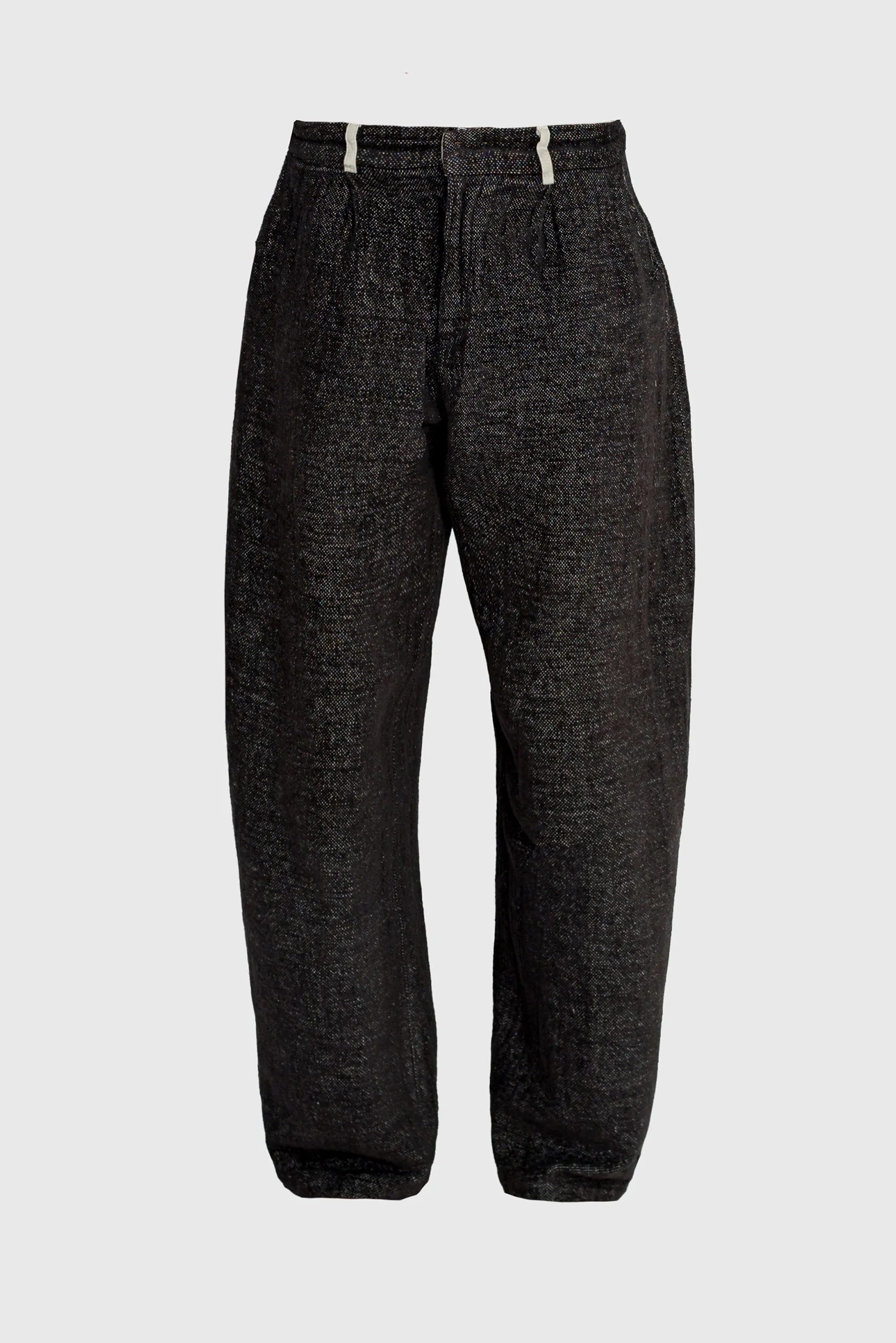 Curved Cotton Pants - Men's