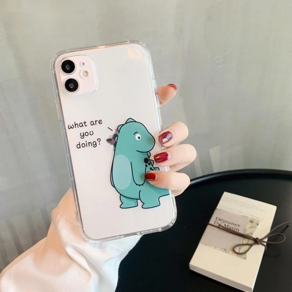 Cute Dinosaur Couples Quotes Custom Slim Soft Case