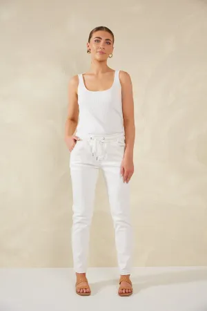 Dalton Denim Pant - White