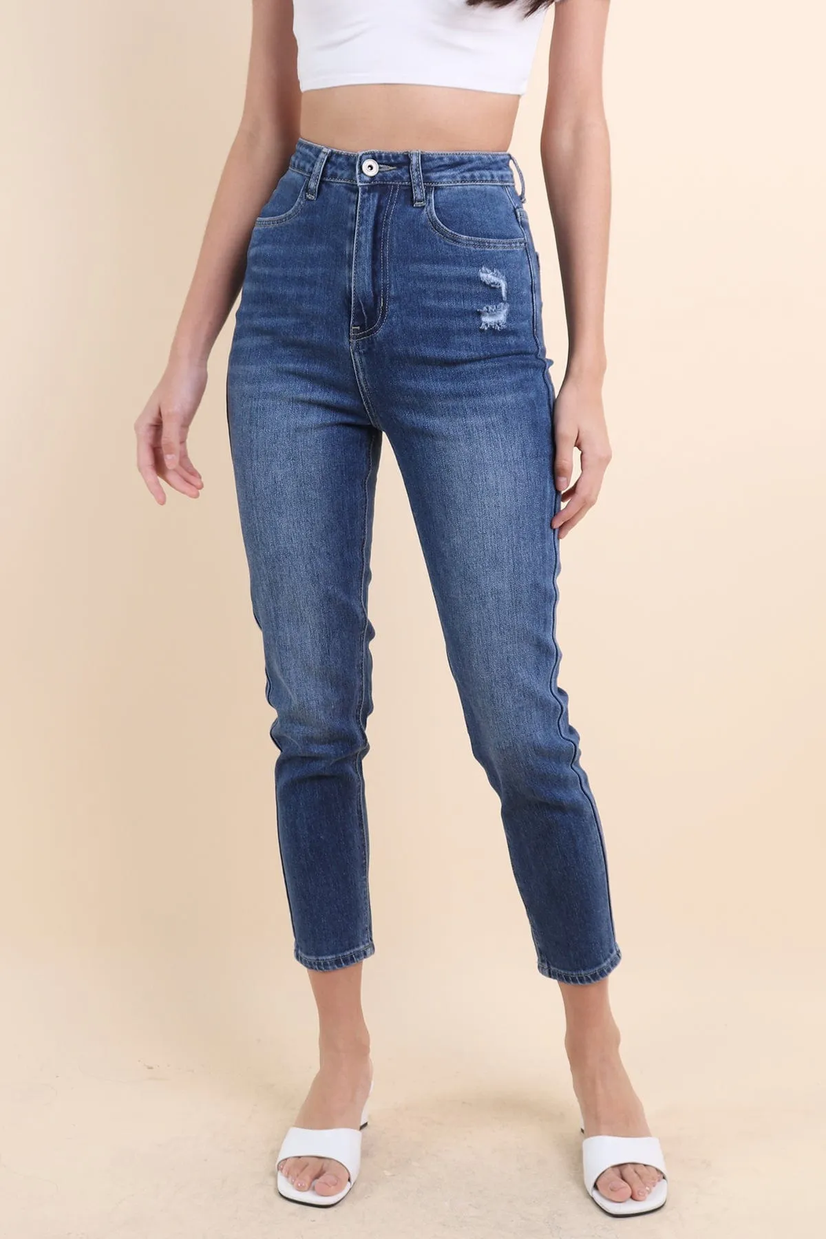 DEBBY BOYFRIEND JEANS IN DARK WASH