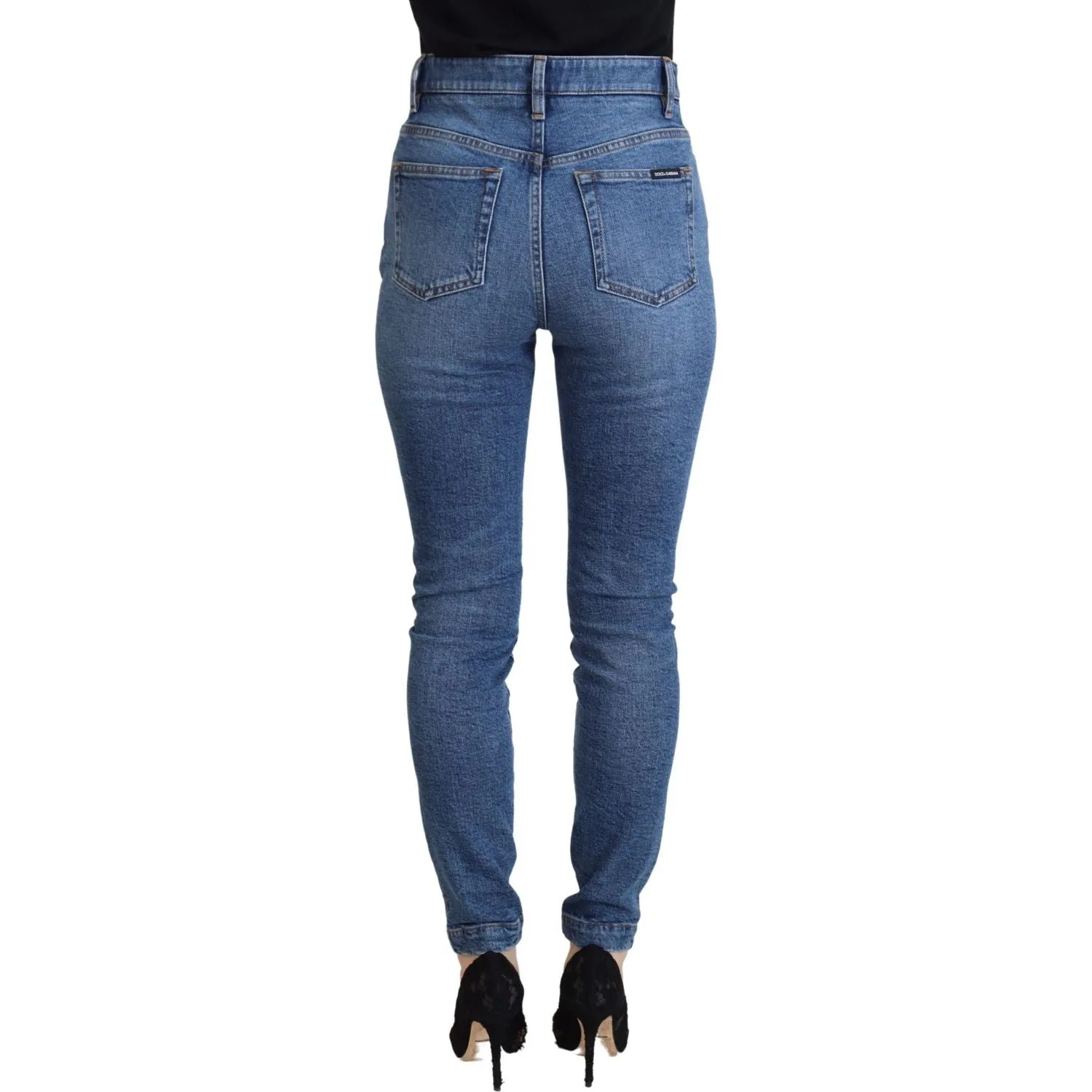 Dolce & Gabbana Chic Blue Denim Pants – Elegance Meets Comfort