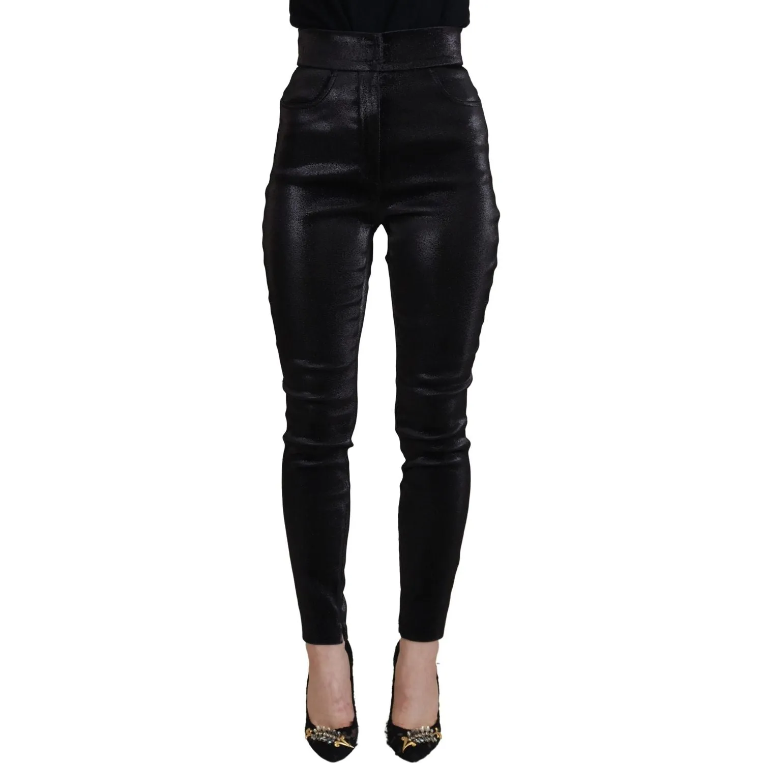 Dolce & Gabbana Elegant Black Denim Pants - Tailored Fit