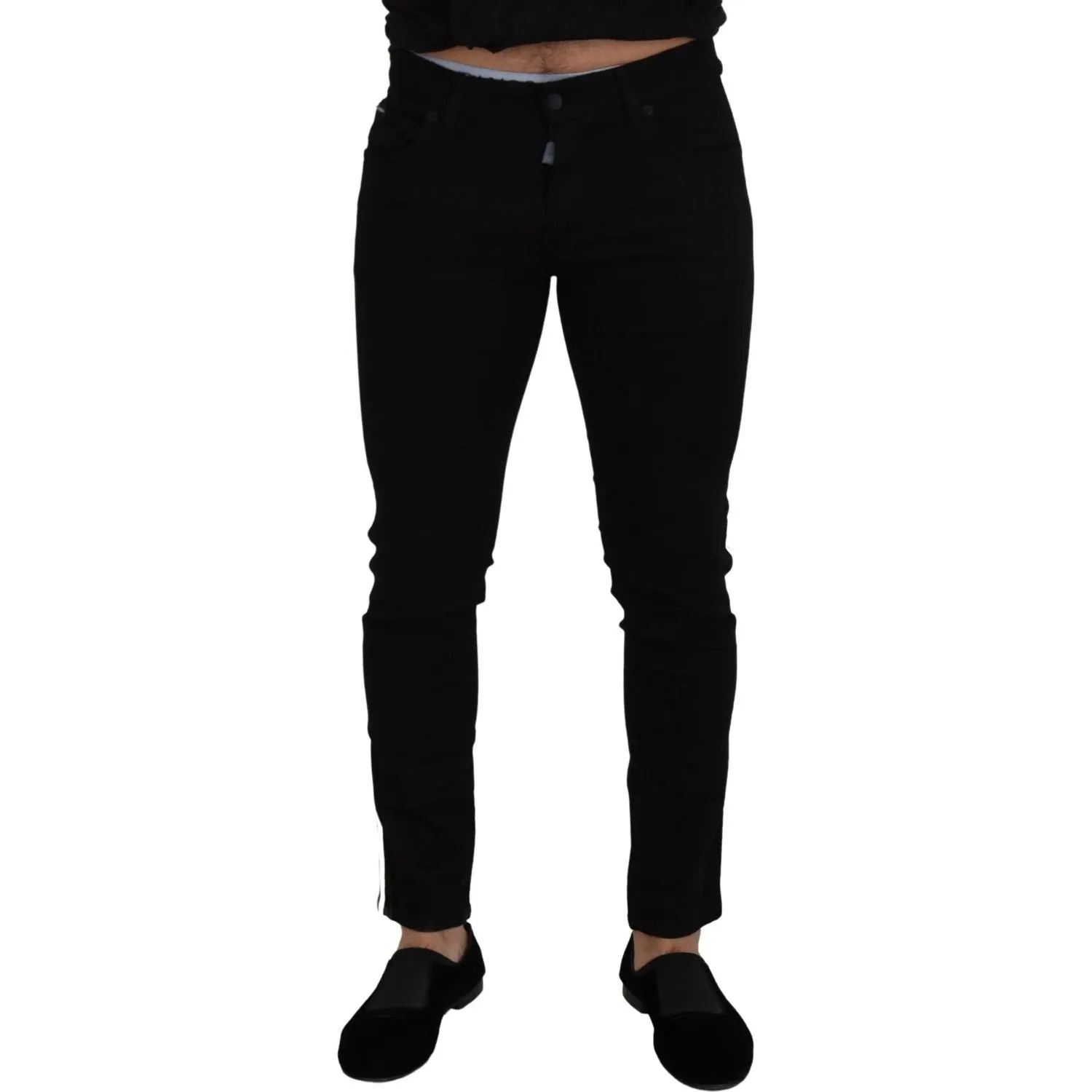 Dolce & Gabbana Elegant Black Slim Fit Denim Pants