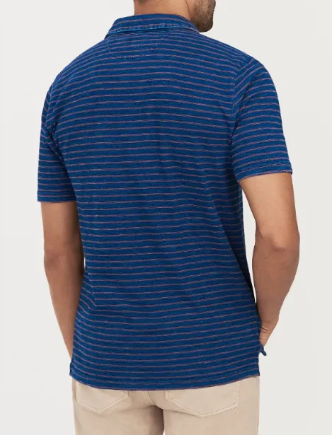 Faherty | Short Sleeve Indigo Polo