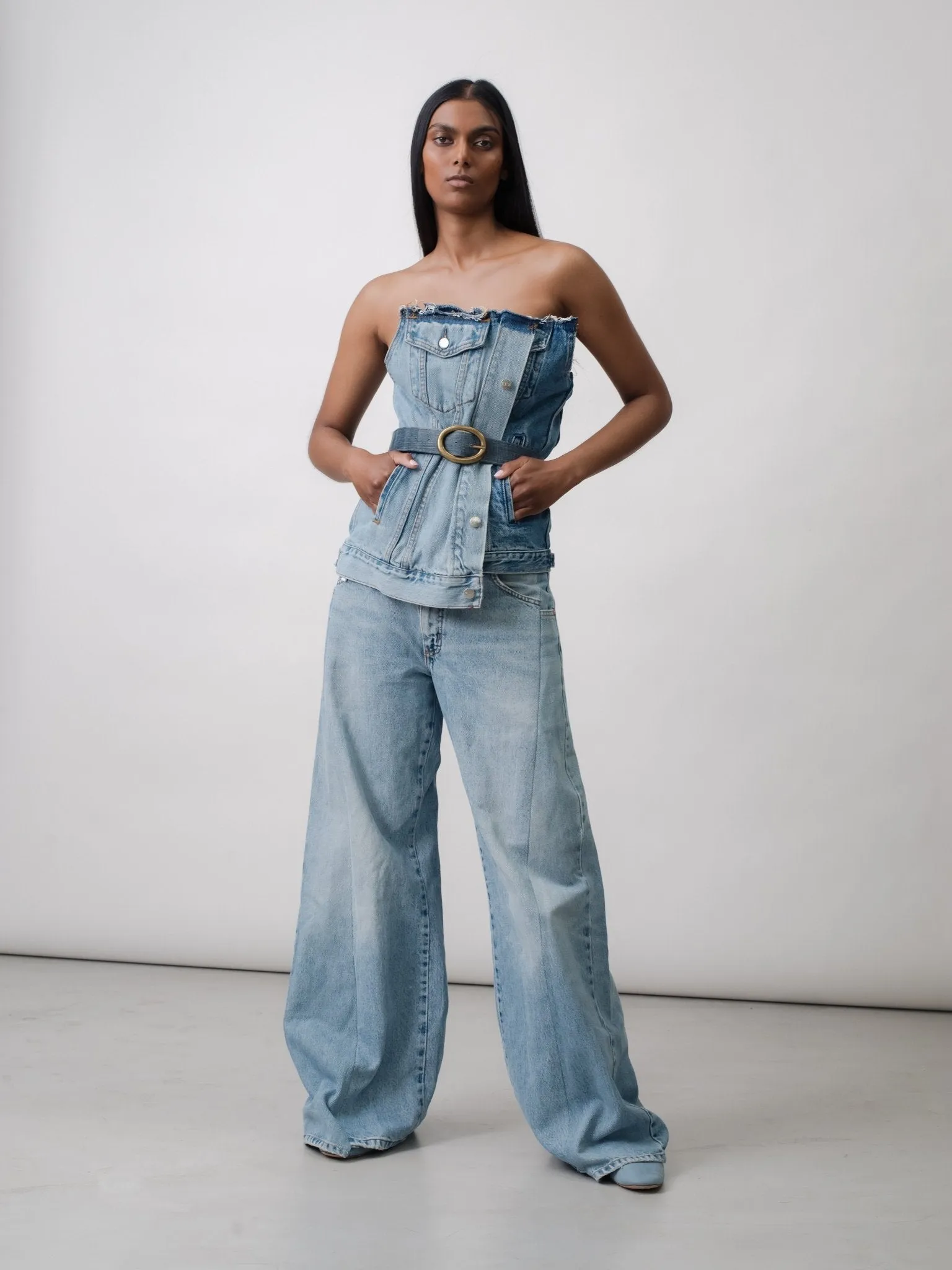 Freya Wide Leg Jean Light Blue