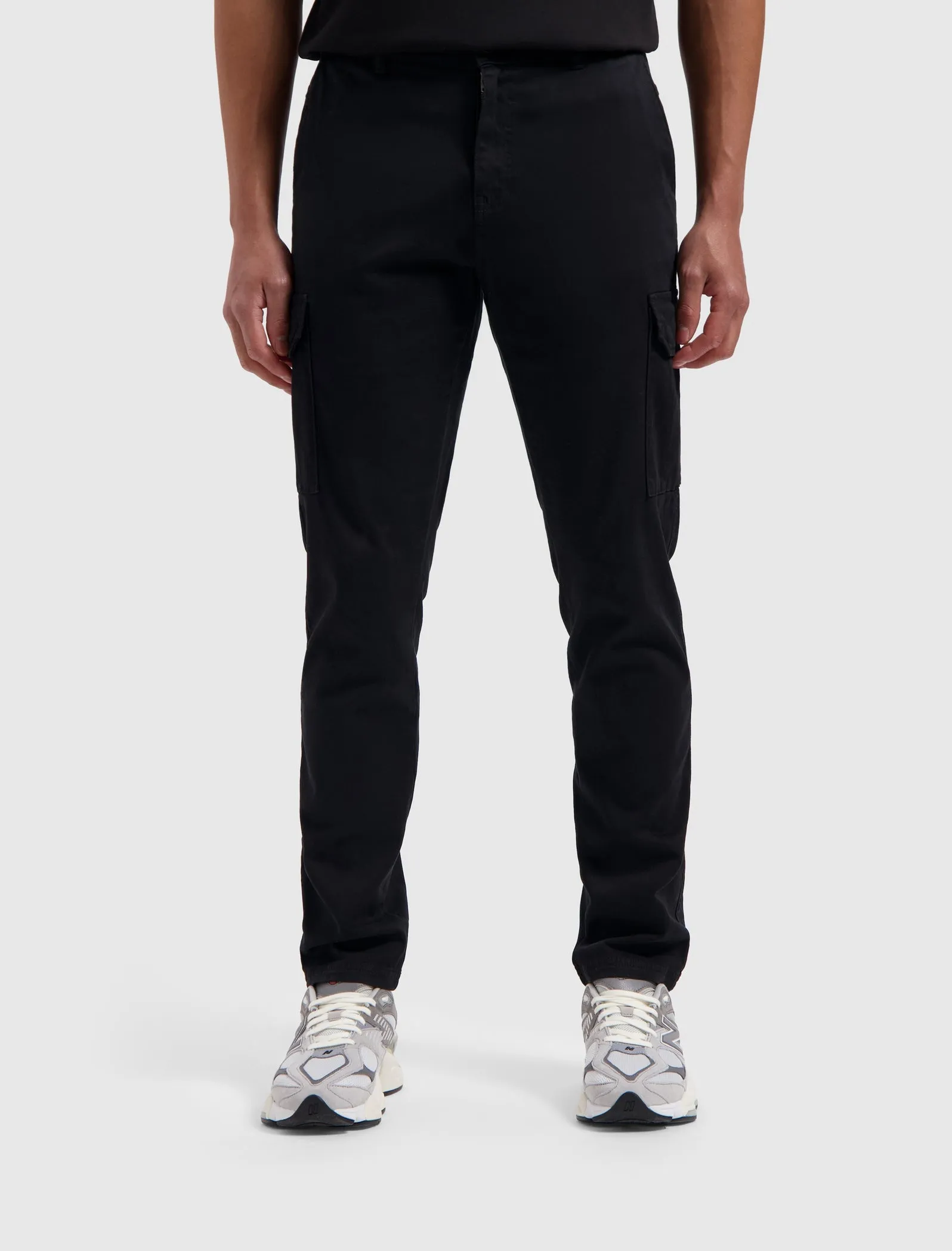 Garment Dye Cargo Pants | Black