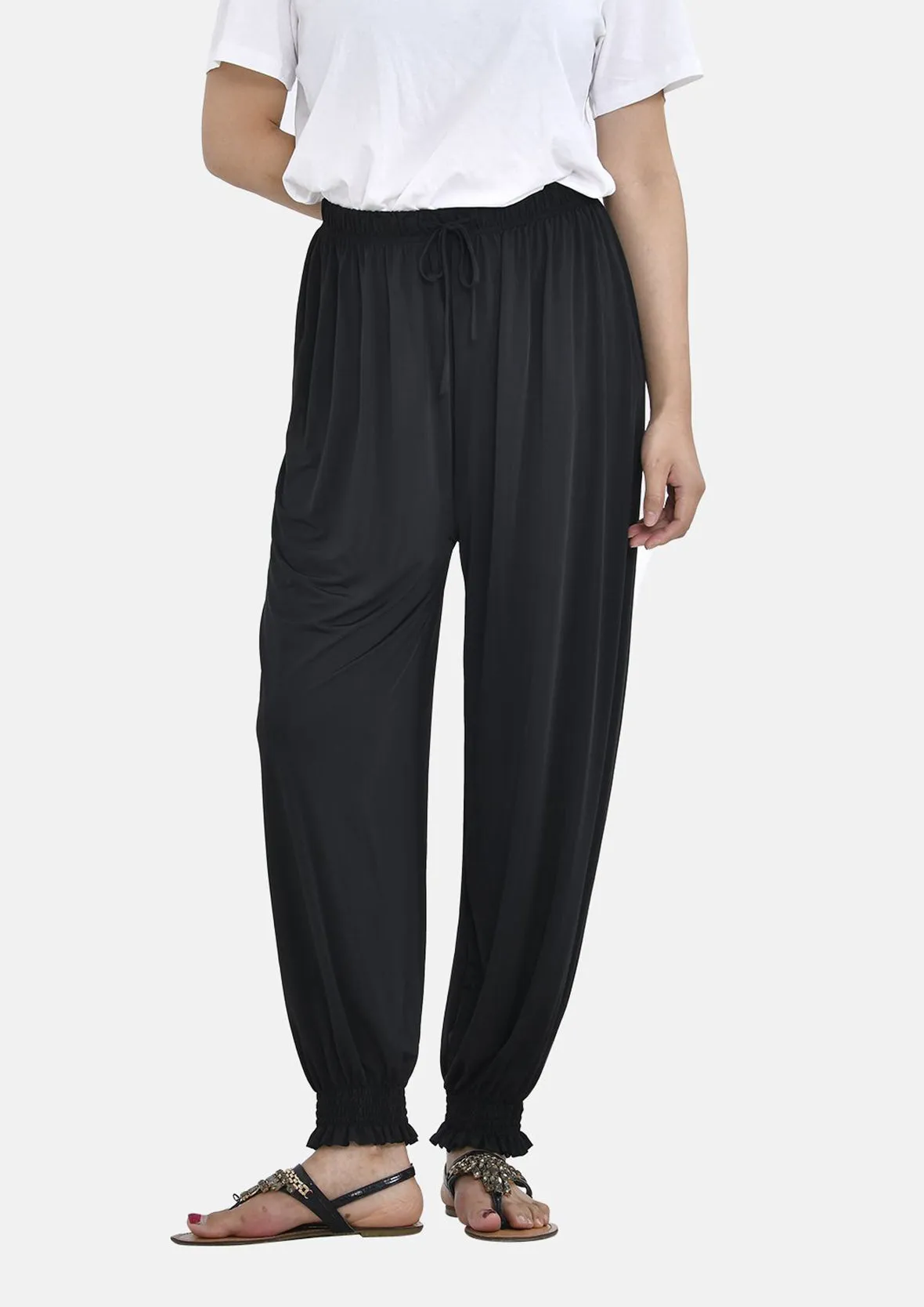 Harem Trousers With Elasticated Waist