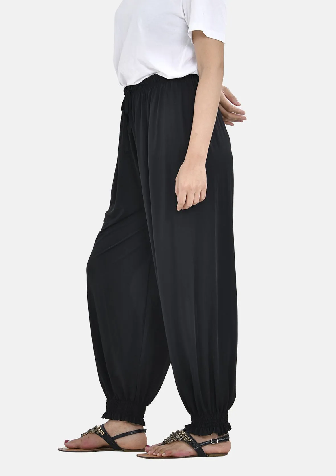 Harem Trousers With Elasticated Waist