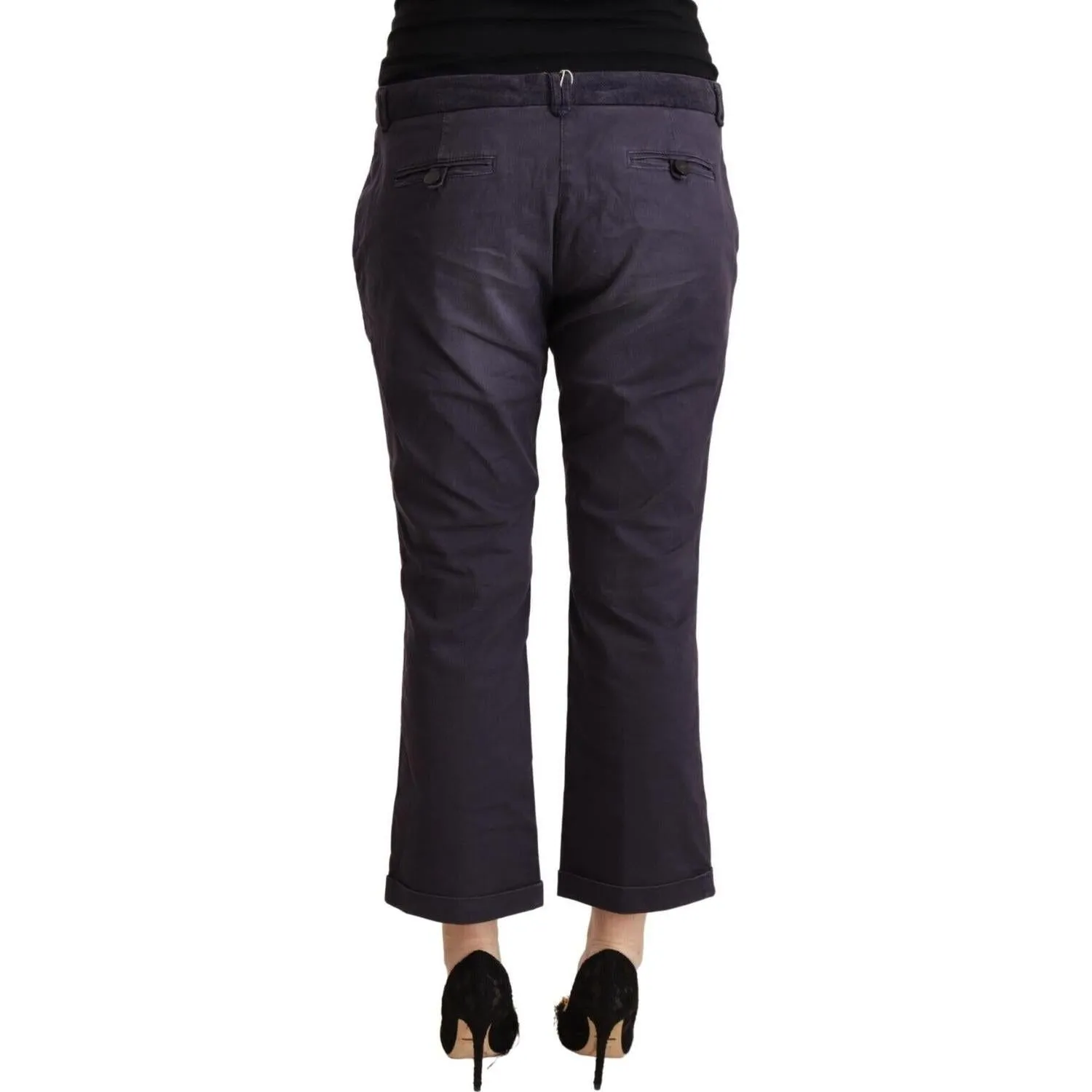 Jucca Chic Low Waist Cropped Pants in Black