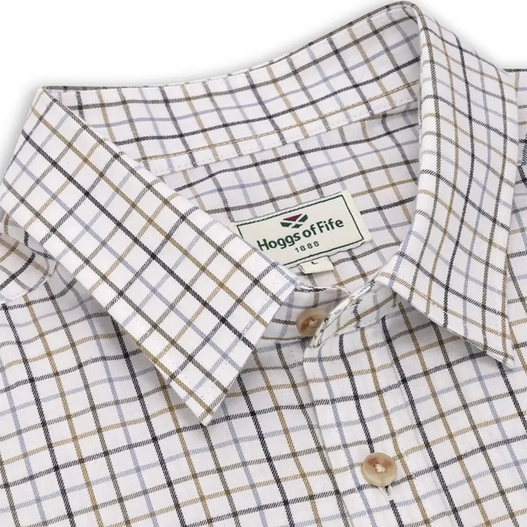 Kessock S/S Tattersall Shirt - Blue/Olive by Hoggs of Fife