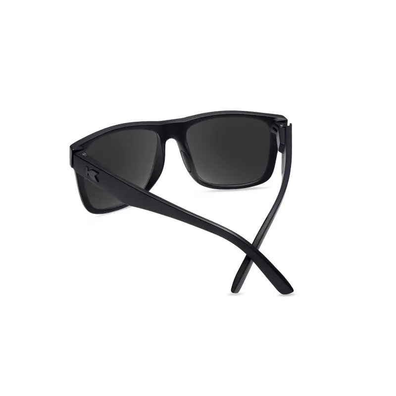 Knockaround Torrey Pines Sport Sunglasses - Black on Black/Smoke