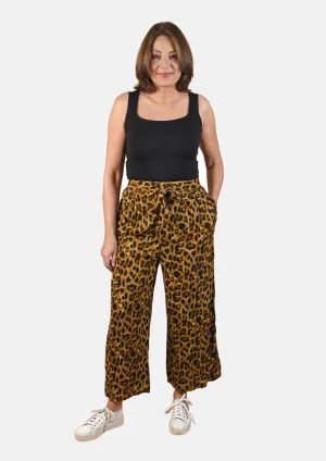 Leopard Print Wide Leg Palazzo