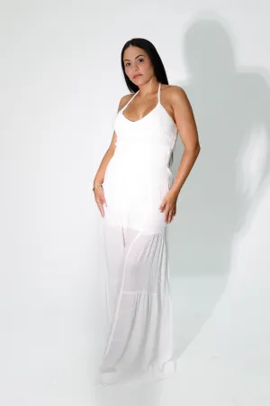 linen wide leg sleeveless jumpsuit