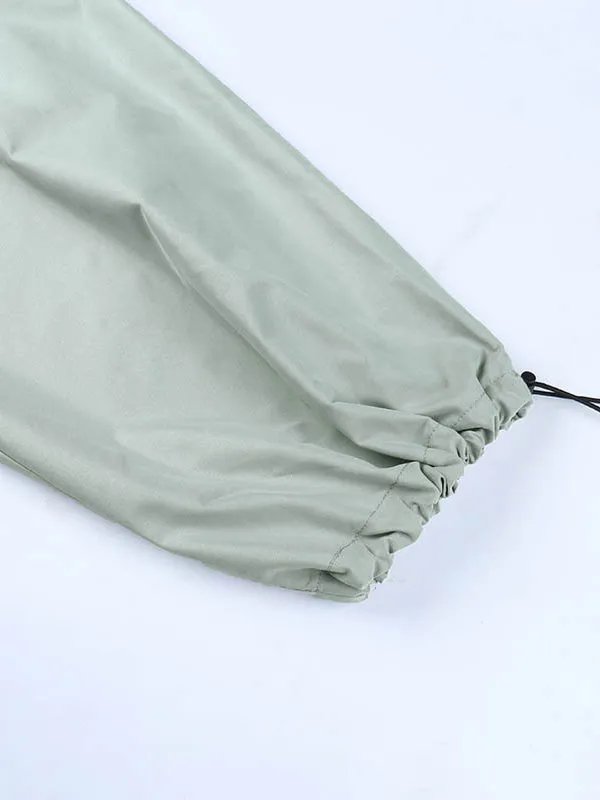 Loose Drawstring Pockets Pants Trousers