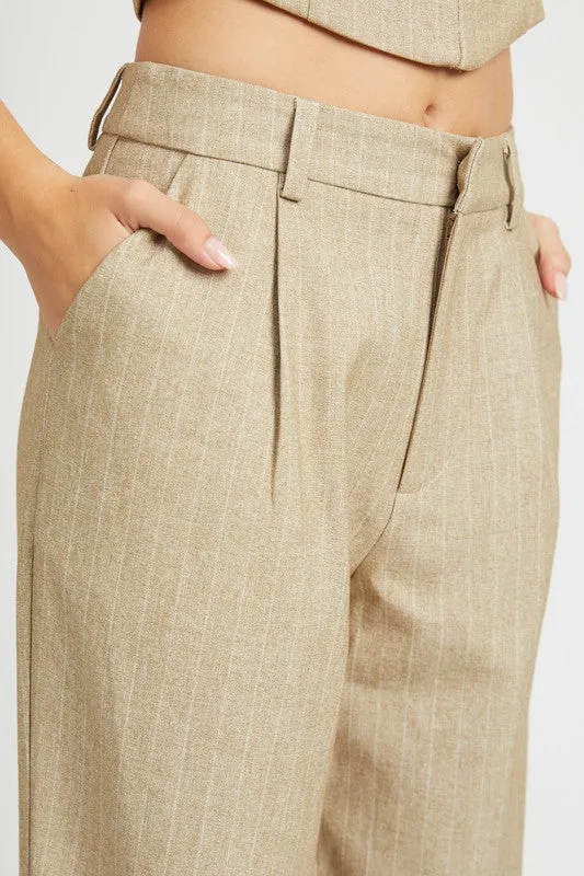 Loose fit pinstripe pants