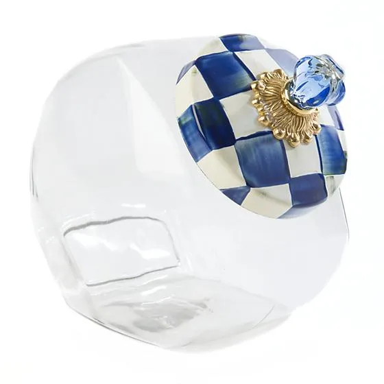 MacKenzie Childs Royal Check Cookie Jar