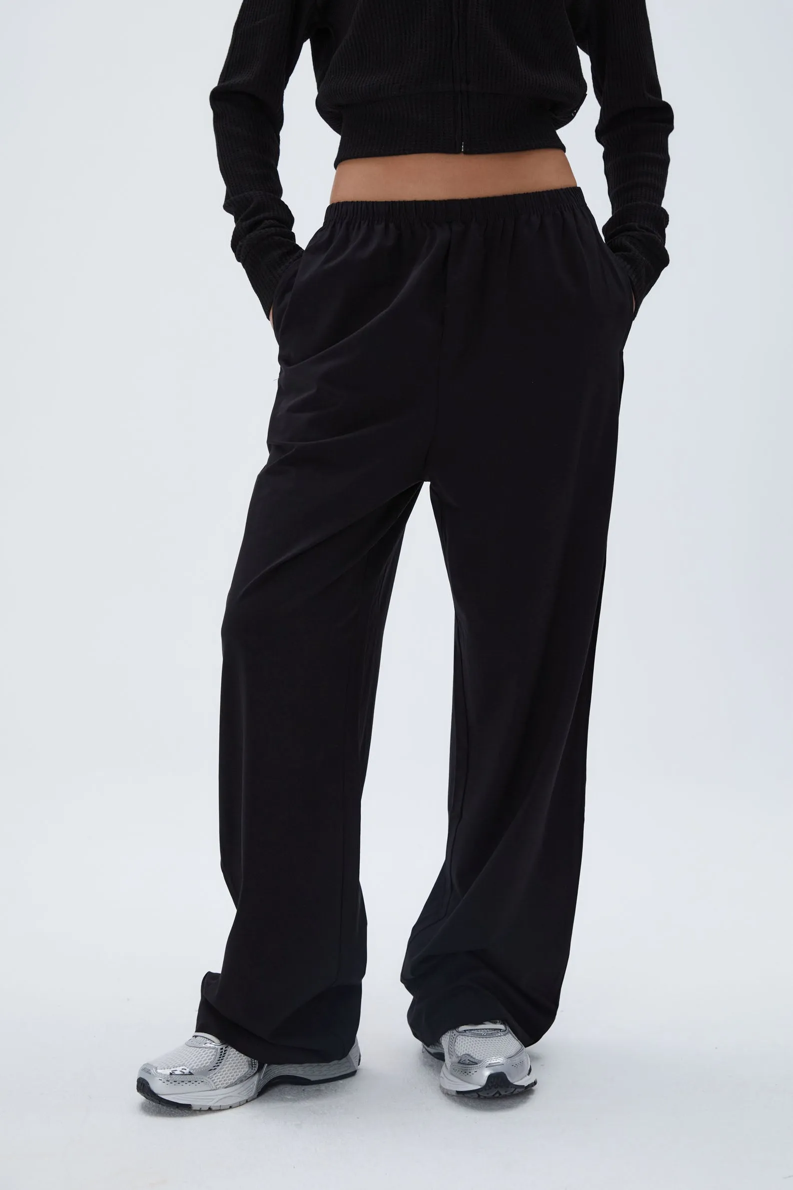 Modal Cotton Pants - Black