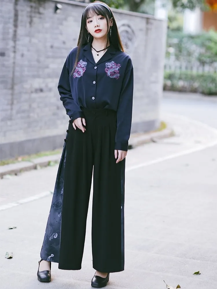 New Chinese style wide-leg pants【s0000000827】