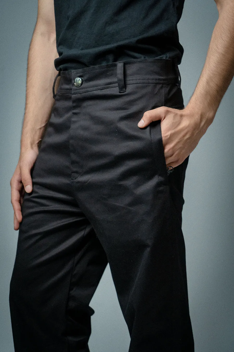 ORE OFE Black Baggy Zipper Pants