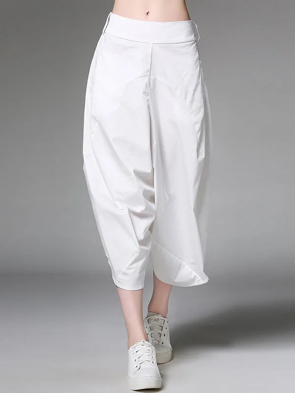 Original Simple Casual Loose White Harem Pants