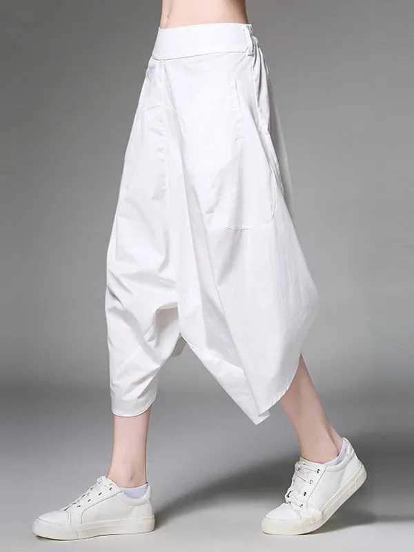 Original Simple Casual Loose White Harem Pants