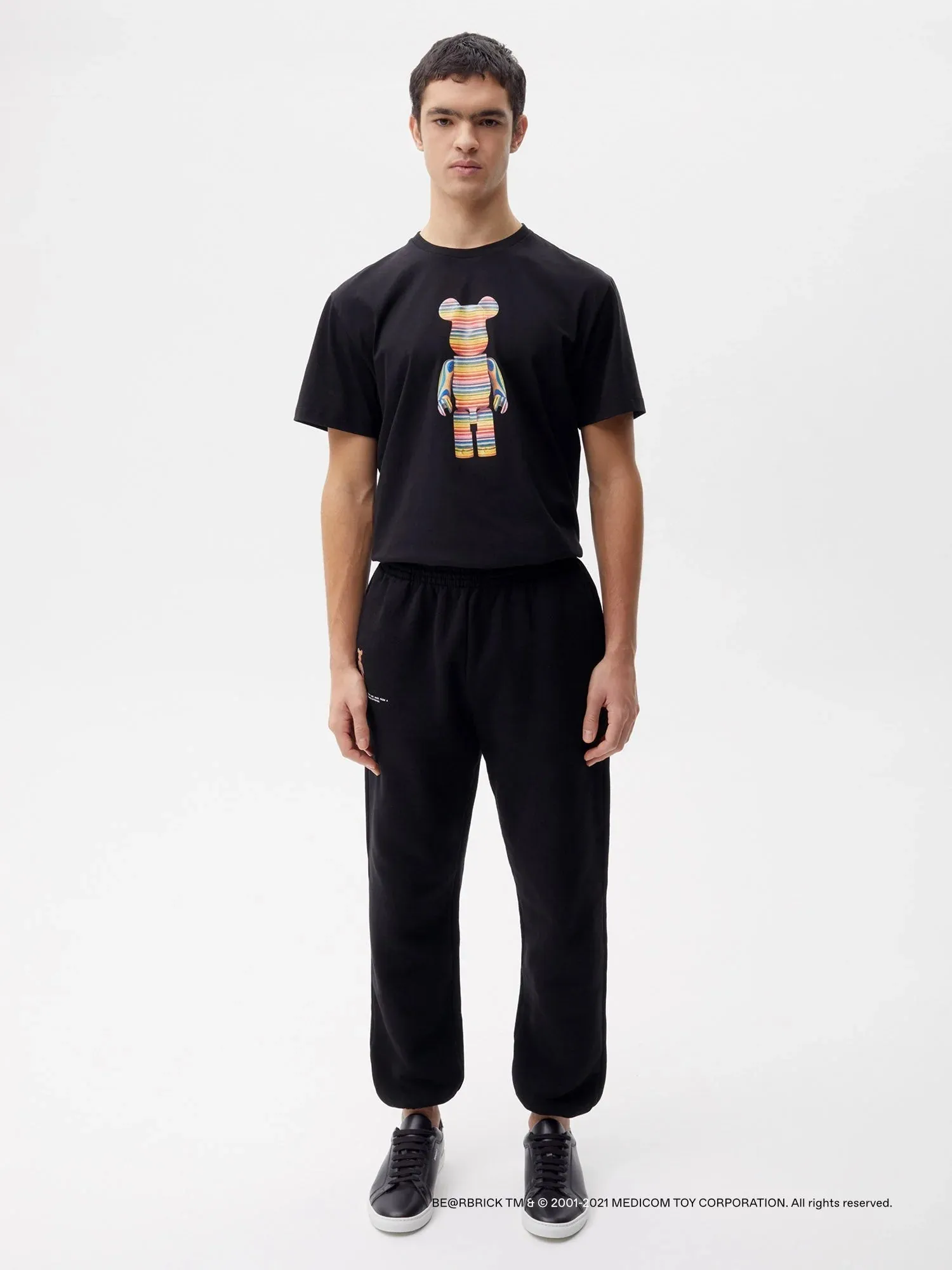 Pangaia x Haroshi BE@RBRICK™ Recycled Cotton Track Pants—black