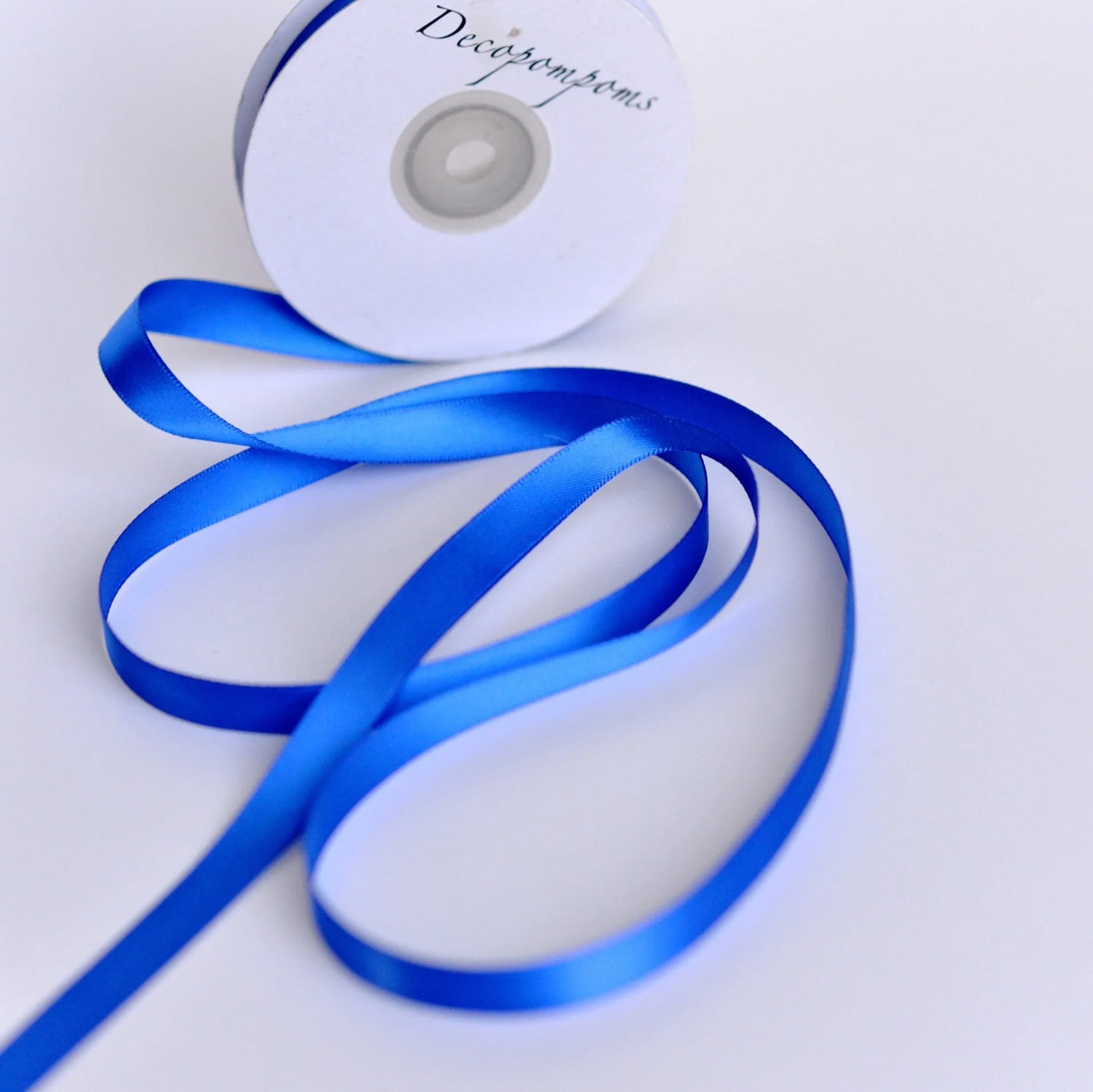 Parade Blue double sided satin ribbon full roll 25m 6 /12 mm royal blue Gift Wrap ribbon  bright blue Ribbon Gift Ribbon Decoration Wrapping