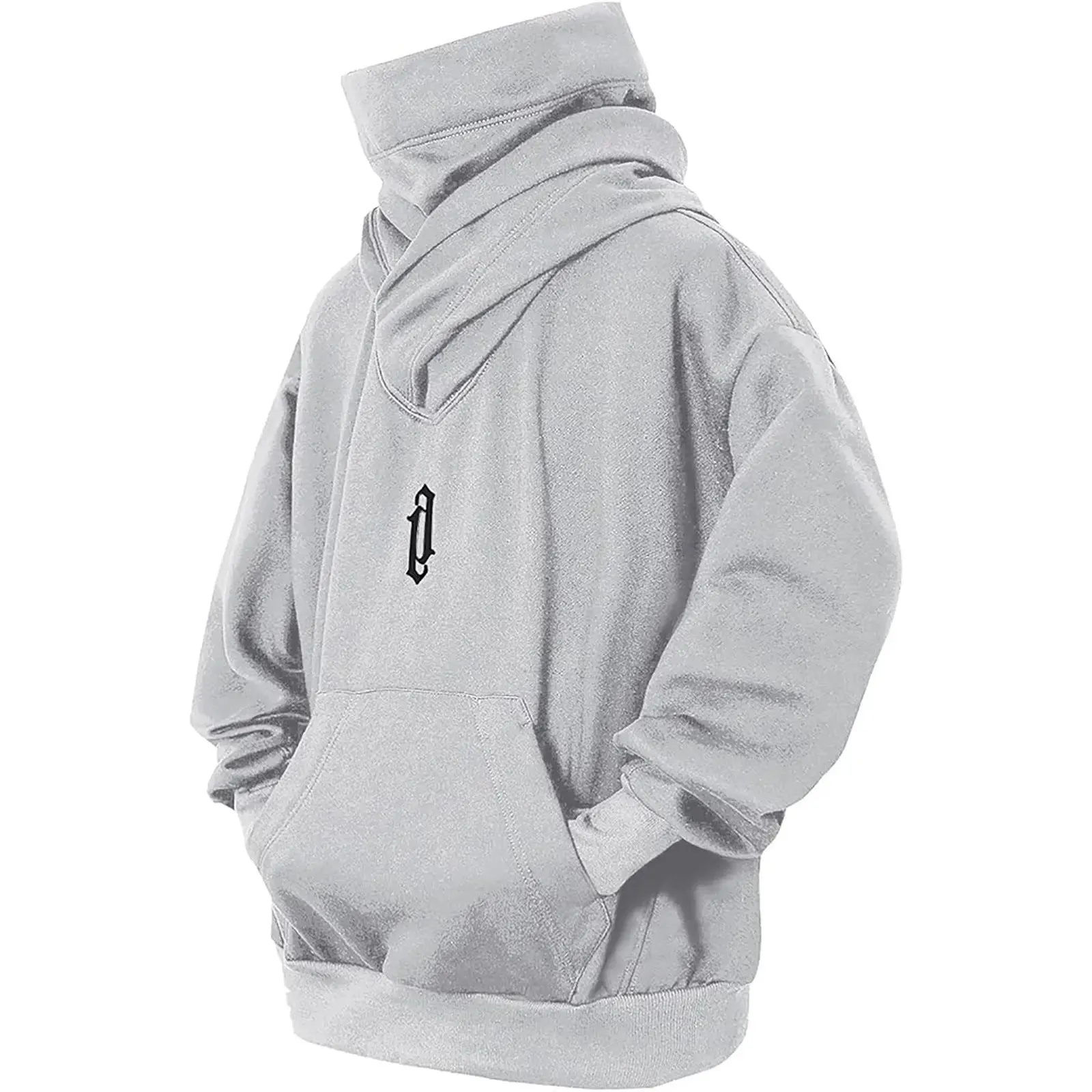 Pile Collar Men's Loose Casual Hoodie