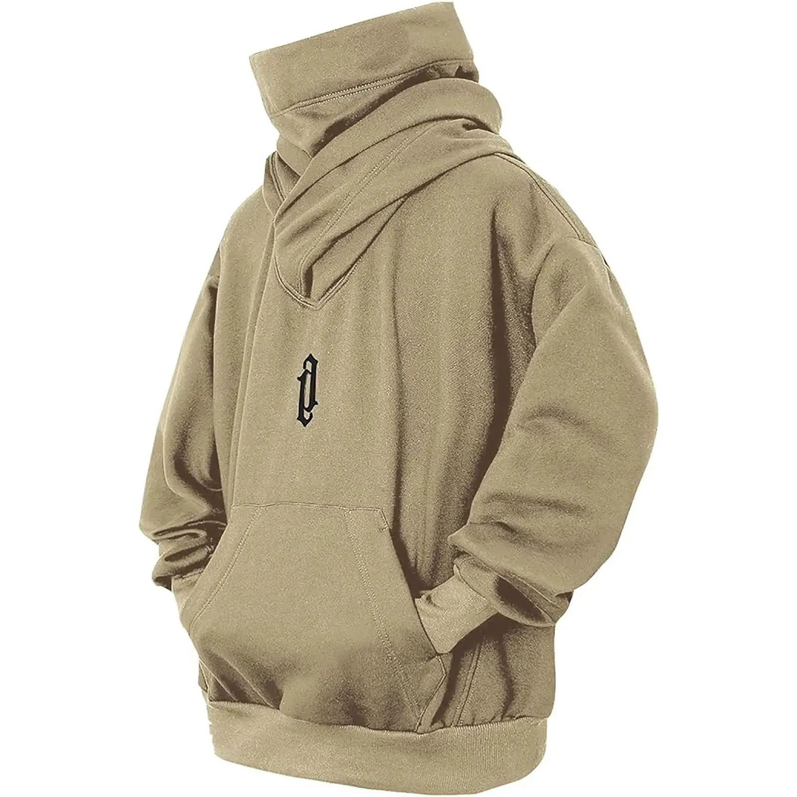 Pile Collar Men's Loose Casual Hoodie