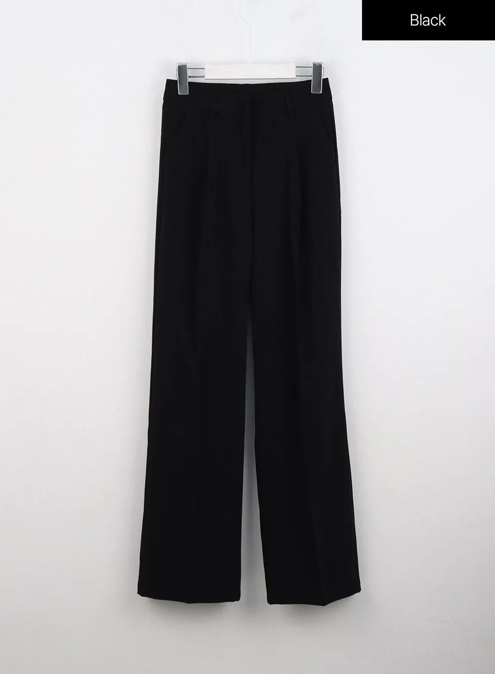 Pintuck Wide-Fit Tailored Pants ON303