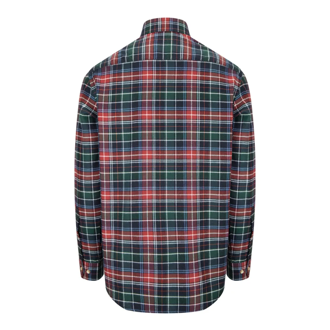 Pitlochry Flannel Check Shirt - Forest Check by Hoggs of Fife