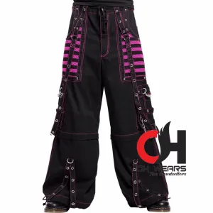 Punk Rave Baggy Pants With Purple Detailing