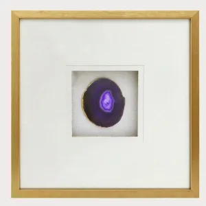 Purple Agate With Gold Frame, Two Styles