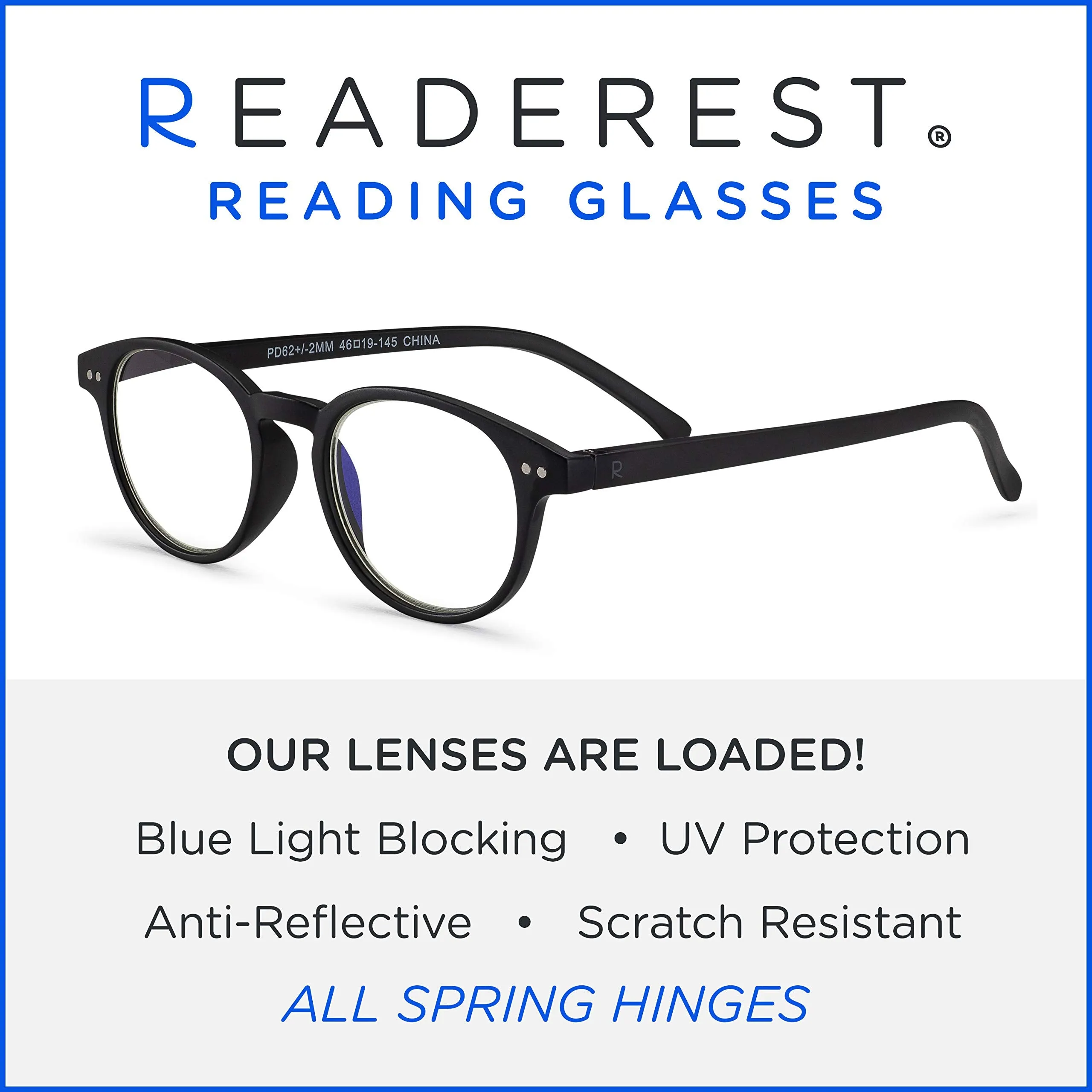 Round-Blue-Light-Blocking-Reading-Glasses-Black-1-25-Magnification-Computer-Glasses